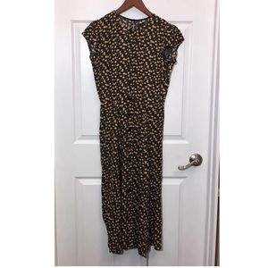 fauna front button midi dress